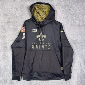 New Orleans Saints Salute To Service Hoodie Mens L Nike On Field Sweatshirt